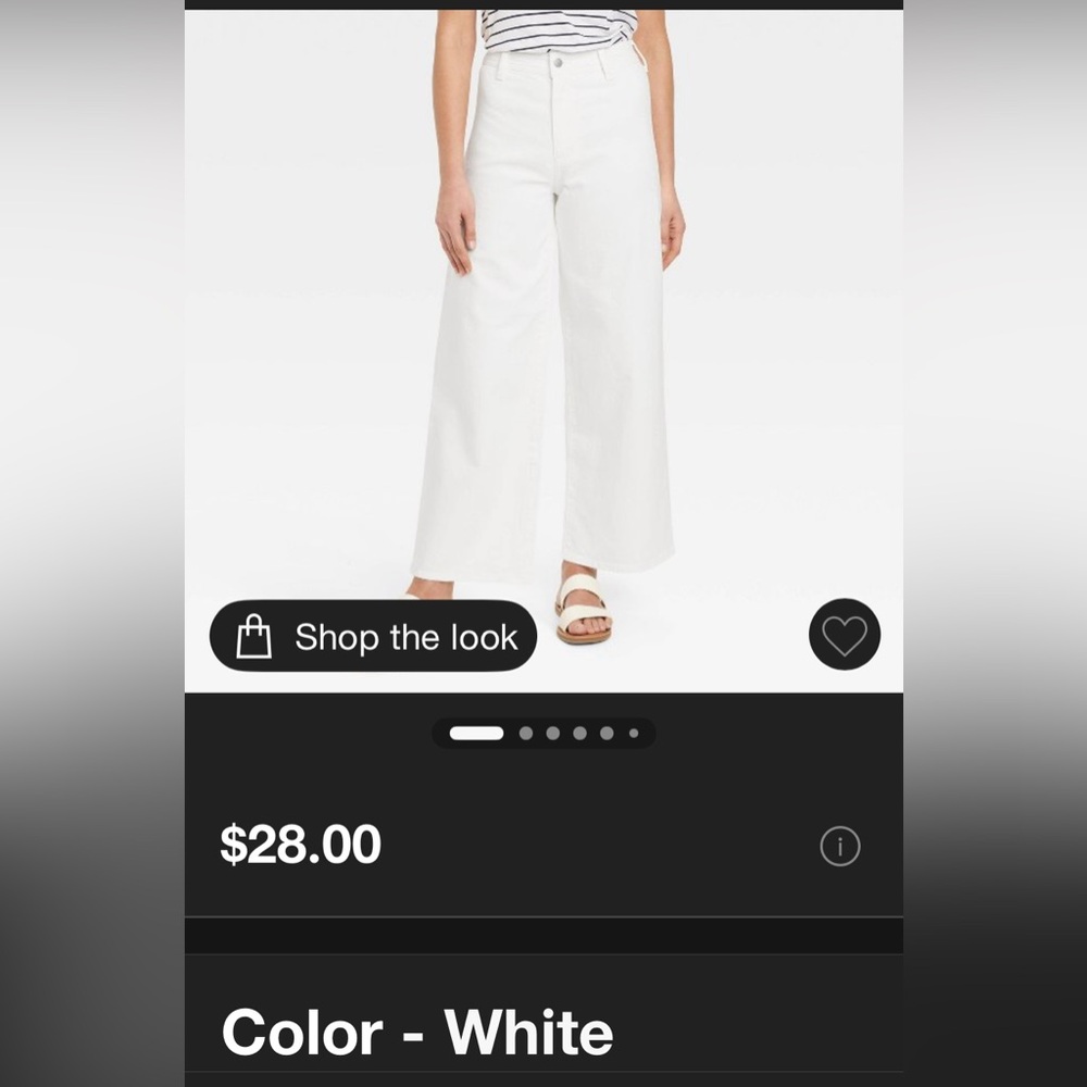 Universal Thread white  Wide-Leg SailorPants